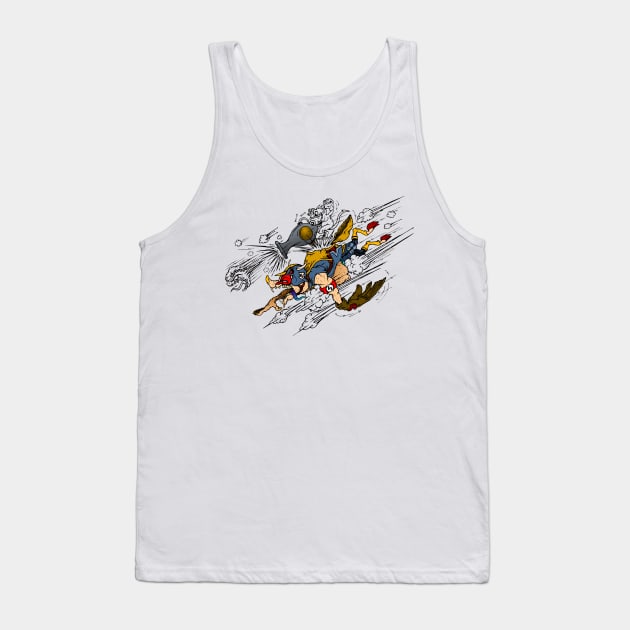 skater turtle attack Tank Top by roombirth